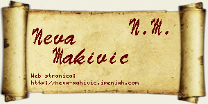 Neva Makivić vizit kartica